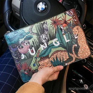 Impressões de animais Embreagens Sacos De Couro Dos Homens Envelope Embreagem Saco Masculino Design de Moda Bolsas De Al