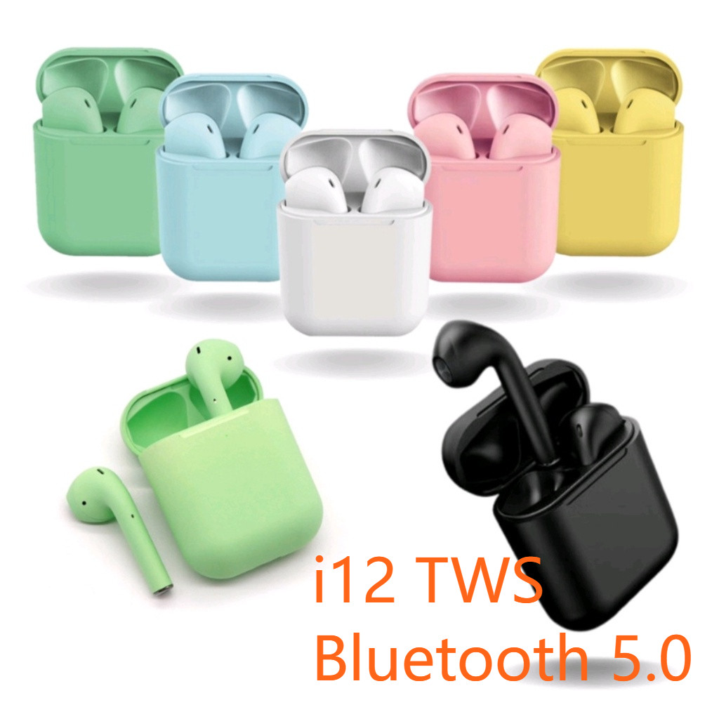 Fone De Ouvido I12 Tws Bluetooth 5.0 Com Microfone Para IOS Android Recarregável Sem Fio Barato