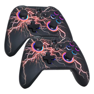Kit 2 Controle Sem Fio Bluetooth Para Nintendo Switch Macro GM032