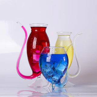 Copo De Vidro Para Vinho, Uísque, Suco Criativo, Tubo Beber, Palha, Resistente Ao Calor, Sucção, Ferramenta De Ba