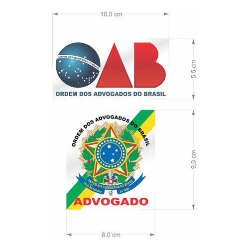 Kit Adesivo Ordem Dos Advogados Do Brasil Oab Parabrisa | Shopee Brasil