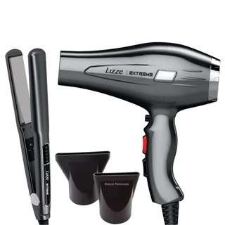 Kit Lizze Extreme Prancha TITANIUM 480 ºF + Secador 2400W