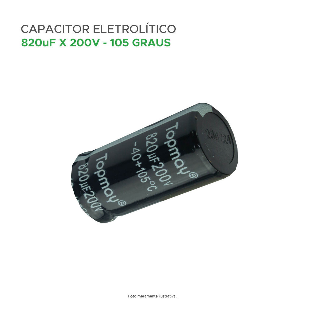 Capacitor Eletrolítico 820uf x 200v 105º - Alta Qualidade | Shopee
