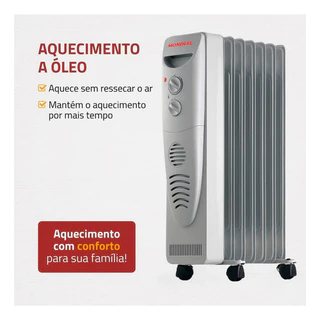Aquecedor Elétrico Doméstico A Óleo Mondial Casa Ambiente