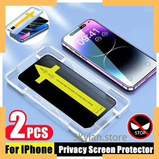 Pelicula privacidade com Montagem em Alinhamento super faicl Instalação , Vidro Temperado 3D para iPhone 15, 14, 13, 12, 11 Pro Max, XS, 15 Plus, 8K, 1-2 peças