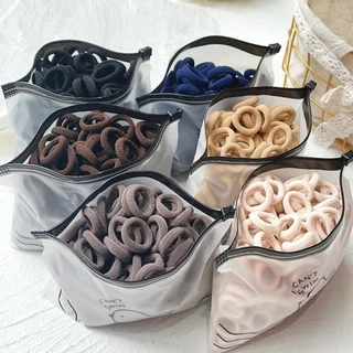 20/50PCS/Set Bandas De Cabelo Básicas Para Meninas Bebês Cores Sólidas Simples Cordas Elásticas Acessórios Porta Rabo De Pônei