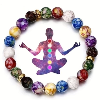 7 Pulseira De Cristal De Chakra Para Mulheres Meditação De Yoga Energia De Proteção Contra Balanço