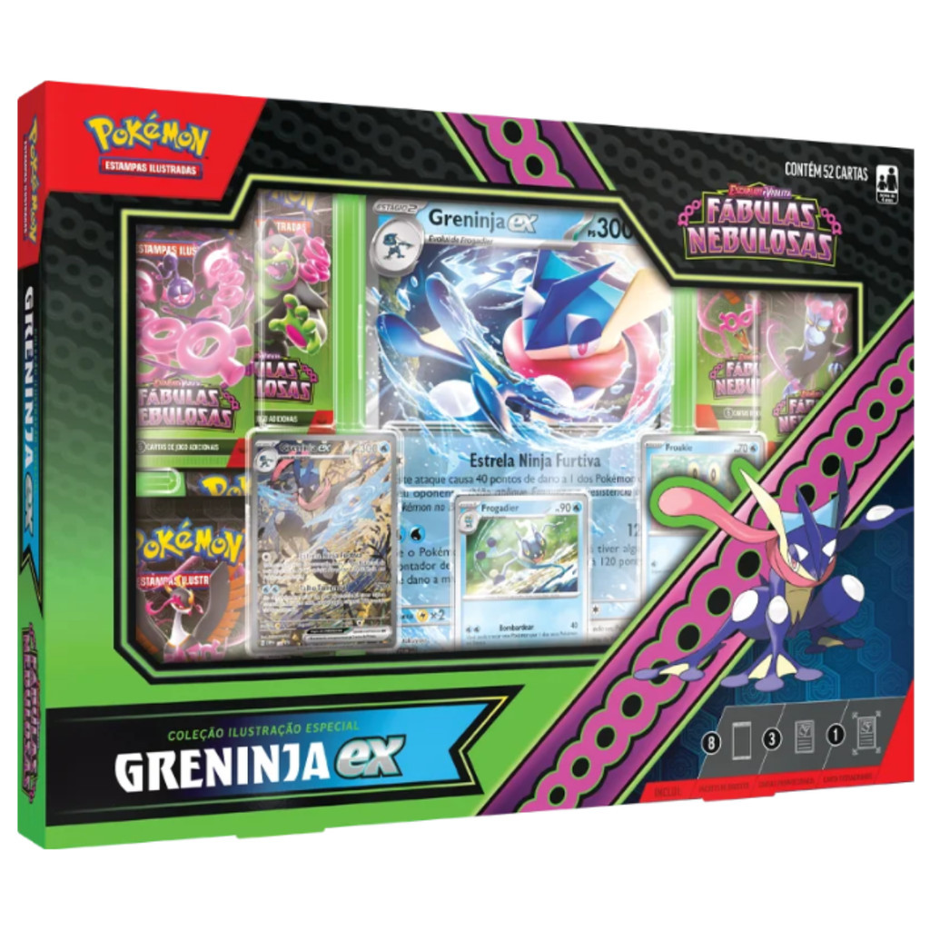Pokémon Box Greninja EX Coleção Fábulas Nebulosas EV 6.5