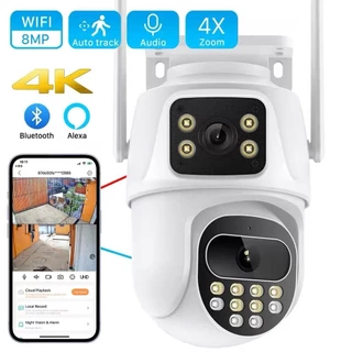 Câmera De Segurança Lente Dupla ICSEE IP66 Wi-Fi 360° Sensor Movimento Visão Noturna Envio Imediato