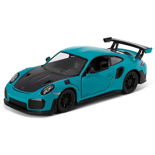Miniatura Porsche 911 GT2 RS (991) Kinsmart 1/36 Metal e Fricção Azul