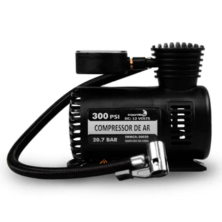 Mini Compressor Ar 300psi 12v 3 Bicos Adaptadores Para Pneu Carro Moto Bicicleta