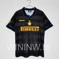 Temporada 1997/98 Inter Milan dois convidados T camisa nome personalizado futebol sportswear camisola S-XXL Retro tipo
