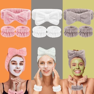 KIT 3 Peças Com Uma Pars Pulseiras Para Lavagem Facial + Um Faxia Artefato Absorvente de Agua - Entrega Pronto - WL em Oferta na Shopee