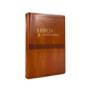 Bíblia em Ordem Cronológica | NVI | Capa Luxo Marrom em Oferta na Shopee