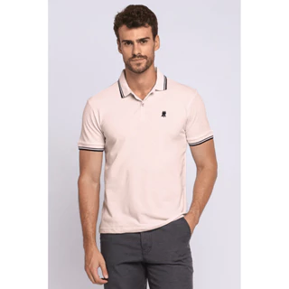 Polo Masculina Filete Duplo Algodão Polo Wear Off White