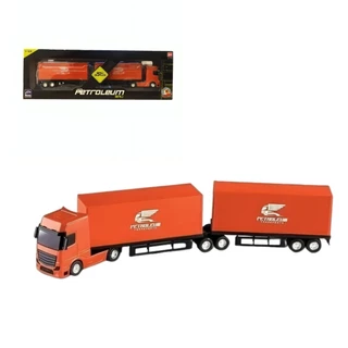 Caminhão Roma Petroleum Duplo Baú Laranja 1472