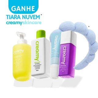 Kit Creamy Limpador com Glicerina, Tônico, Hidratante, Retinol + Presente*