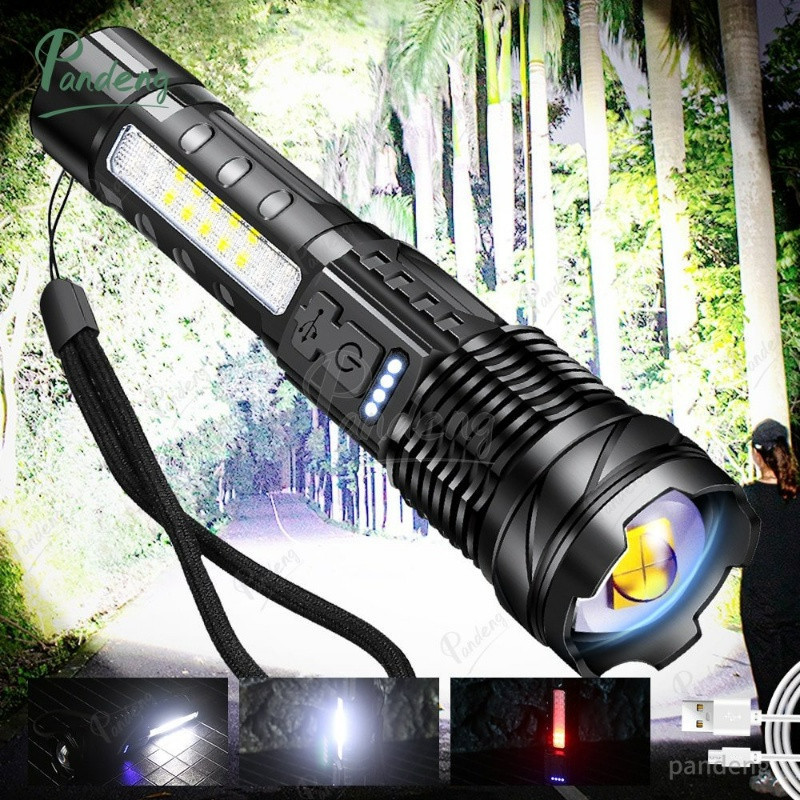Lanterna Laser Tatica Titanium 2000 Metros de Zoom Luz Forte Lanterna Super Brilhante De 7 Modo Led