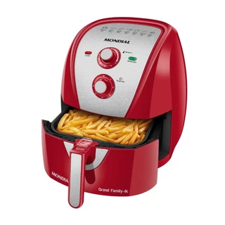Fritadeira Elétrica Air Fryer Sem Óleo 6L Mondial AFN-60-RI 1900W Vermelho/Inox 127V em Oferta na Shopee