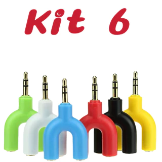 Kit 6 Adaptador para Headset Microfone Lapela P2 X P3 Áudio   marisa em Oferta na Shopee