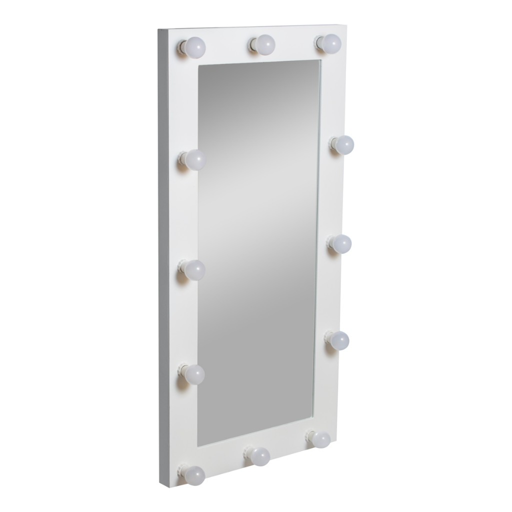 Espelho Moldura Camarim Completa 12 Lampadas Branco
