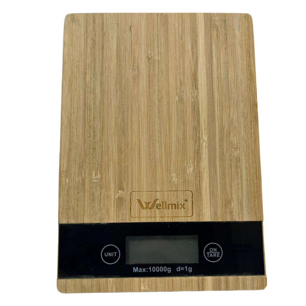 Balança Digital de Cozinha 10kg em Bambu | Shopee Brasil
