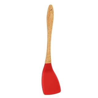 Espátula Reta Cabo Madeira Nature Vermelha 32Cm Silicone em Oferta na Shopee