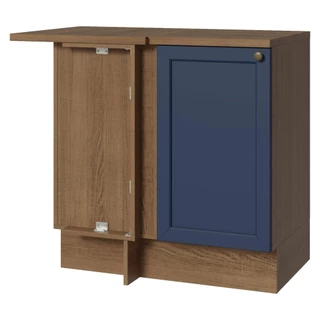 Balcão de Canto 1 Porta Rustic/Azul Vik Madesa em Oferta na Shopee