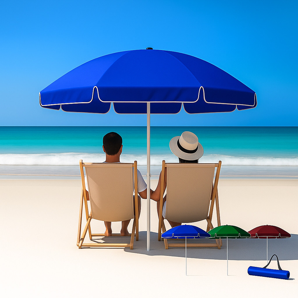 Guarda Sol Gigante 2,40m Uv Praia Piscina Respirável Verão