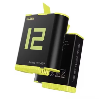 BATERIA PARA GOPRO HERO 9 10 11 12 TELESIN 1 UNIDADE GP-BTR-901-B