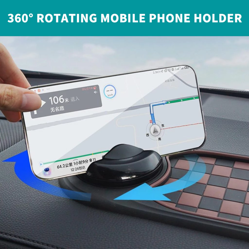 Almofada Multifuncional Para Painel De Carro Com Suporte Universal Telefone , Tapete Antiderrapante Placa De Identificaç