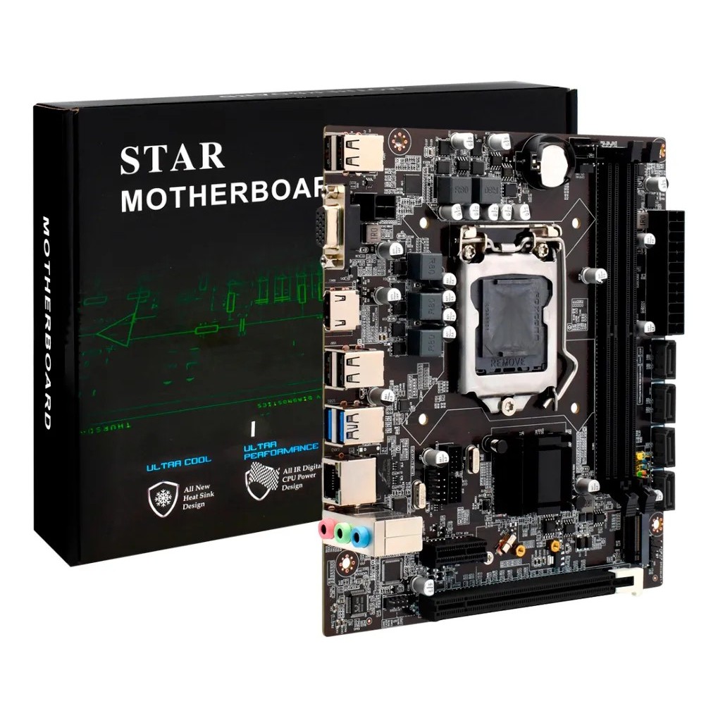 Placa Mae LGA 1151 DDR4 H110 1000M HDMI VGA 6º a 9º Ge Star Sem Caixa