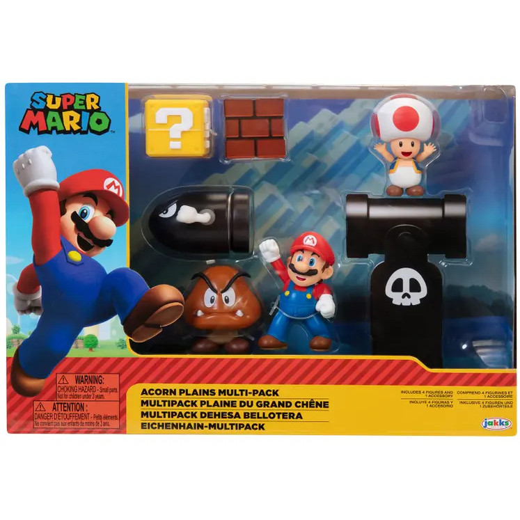 Boneco Acorn Plains Super Mario com Acessórios Jakks Licenciado em Oferta na Shopee