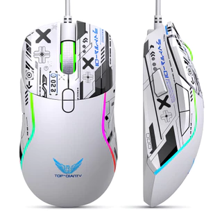 Mouse Gamer com Fio RGB Estilo Cyberpunk 16000 DPI 7 Botõe