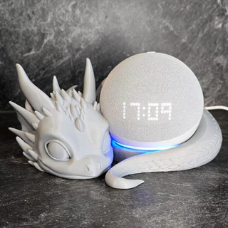 Suporte Alexa suporte criativo estátua dragon base Dragão Amazon Echo Dot 4ª e 5ª geração Acessórios Decoração Caixa