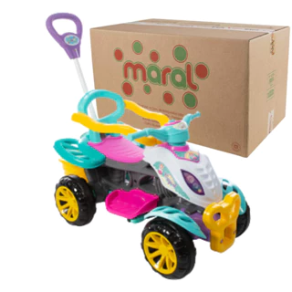 Carrinho Passeio Infantil Quadriciclo Unicornio Pedal Haste