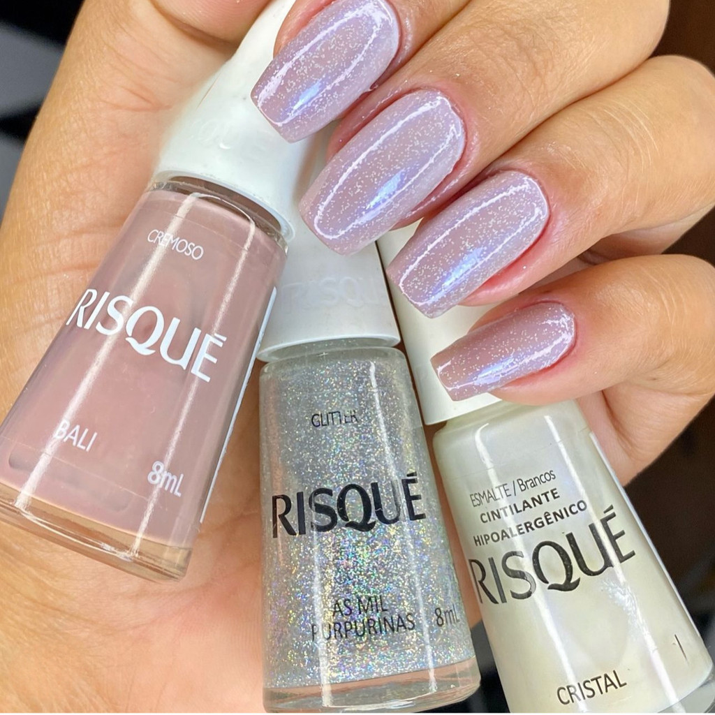Kit 3 Esmalte Risque Bali , Crista e Glitter As Mil Purpurinas | Shopee ...