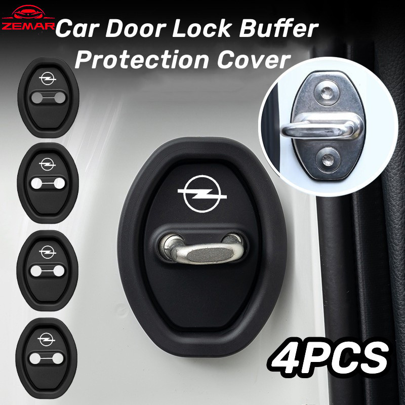 4Pcs Opel Silicone Proteção Da Fechadura Porta Do Carro Tampa Amortecedor Acessórios Silenciosos Universais Para Corsa Vectra Astra g H J K Insignia Vivaro Zafira Mokka