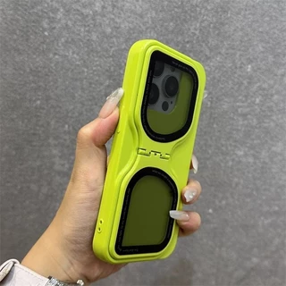 Novo Estojo Criativo De Óculos Com Rígido Para iPhone 15 14 13 12 Pro Max 11 À Prova De Choque Filme Protetor Da Câmera