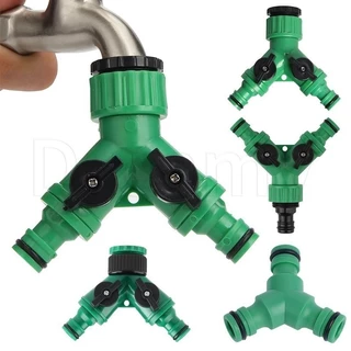 Conectores De Torneira Plástica De Três Vias-Válvula De Acrobacias Com Interruptor-Mangueira De Interface 4/6 Pontos-Acessórios De Irrigação De Jardim Tipo Y-Divisor Multifuncional