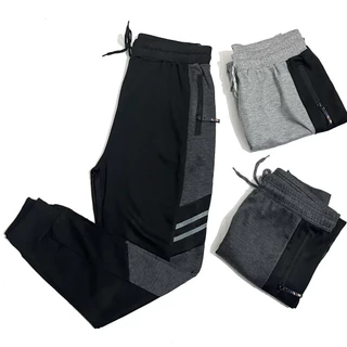 Calça Moletom Masculina Bolso Com Zíper E Cordão Na Cintura Calça Jogger Com Punho P2010