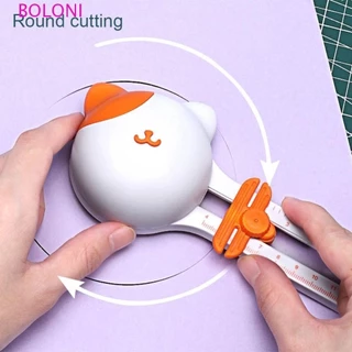 Cortador De Papel Circular BOLONI , Cute Kitty Safe 360 ° Círculo Rotativo , Ferramenta De Scrapbooking DIY Cartão Foto 
