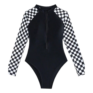 Maiô Esportivo Feminino Manga Longa com Zíper – Para Surf e Natação