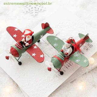 EWC Pingente De Natal Retro Ferro Estilo Antigo Papai Noel Avião Árvore Pendurado Decoração Ornamentos Festa HOT