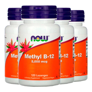 Kit 4x Vitamina B12 Metilcobalamina Now Foods 120Pst Importado /Made in Usa