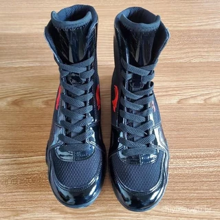 Novos sapatos de boxe de alto nível, sapatos de luta livre Sanda, sapatos respiráveis, fitness interno, roupas especiais antiderrapantes e leves para proteger os tornozelos