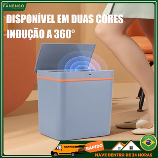 【16L】Lixeira De Banheiro Com Sensor Inteligente De Abertura Rápida Automática Com Carregamento