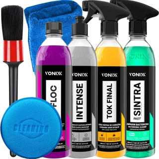 Kit Shampoo V-Floc Cera Tok Final Sintra Fast Intense Produto Lavagem Automotiva Vonixx