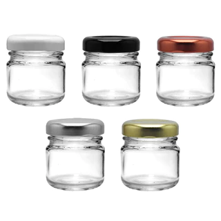 30 potes de Vidro redondo 40 ml mini geleia brigadeiro velas com tampas de alumínio