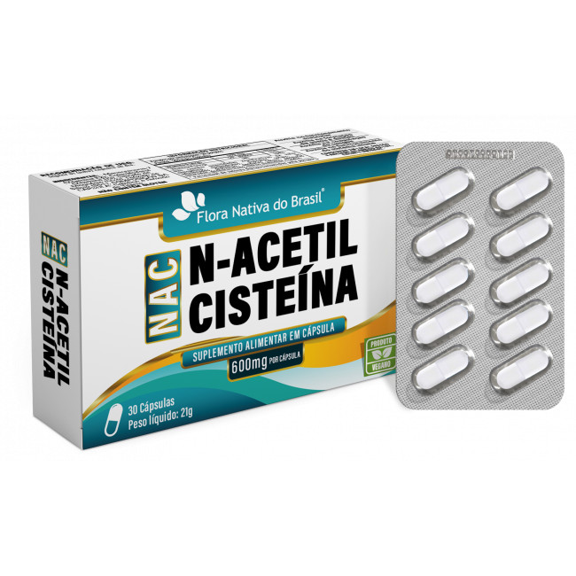 NAC N-Acetilcisteína (600mg de N-Acetilcisteina) 30 VCAPS - NOVO